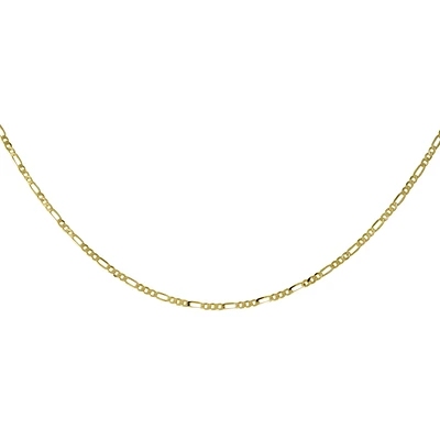 18'' Figaro chain for women - 10K yellow Gold. Color: yellow | Doucet Latendresse