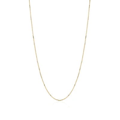 16'' Links style chain for women - 10K yellow Gold. Color: yellow | Doucet Latendresse