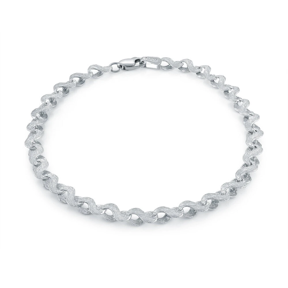Bracelet en argent sterling (7.5''). Color: blanc | Doucet Latendresse