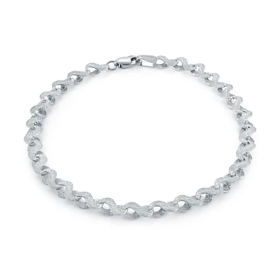 Sterling silver bracelet (7.5''). Color: white | Doucet Latendresse