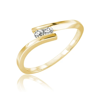 Ring for woman - 10K yellow gold & Diamonds T.W. 010 carat. Color: yellow | Doucet Latendresse