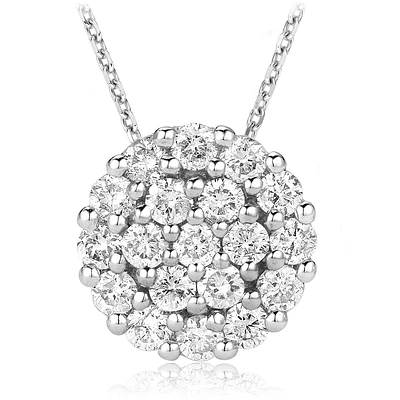 Pendant for woman - 14K white gold & Diamonds. Color: white | Doucet Latendresse