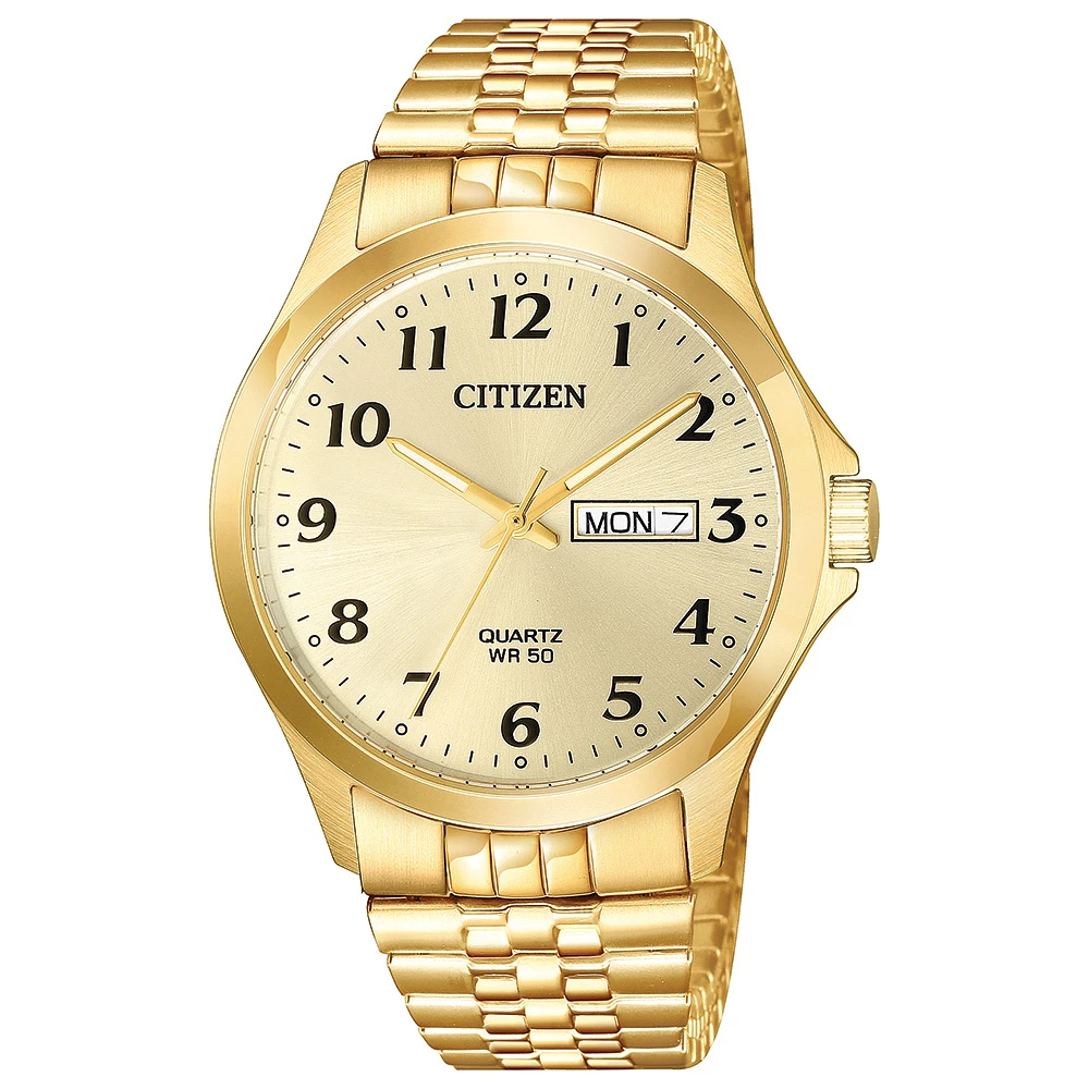 Montre Citizen pour homme - Acier inoxydable de ton or & Cadran champagne (BF5002-99P) | Doucet Latendresse