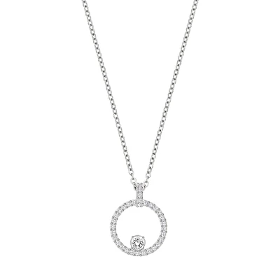 Pendentif Swarovski Creativity Circle, blanc, métal rhodié. Color: blanc | Doucet Latendresse