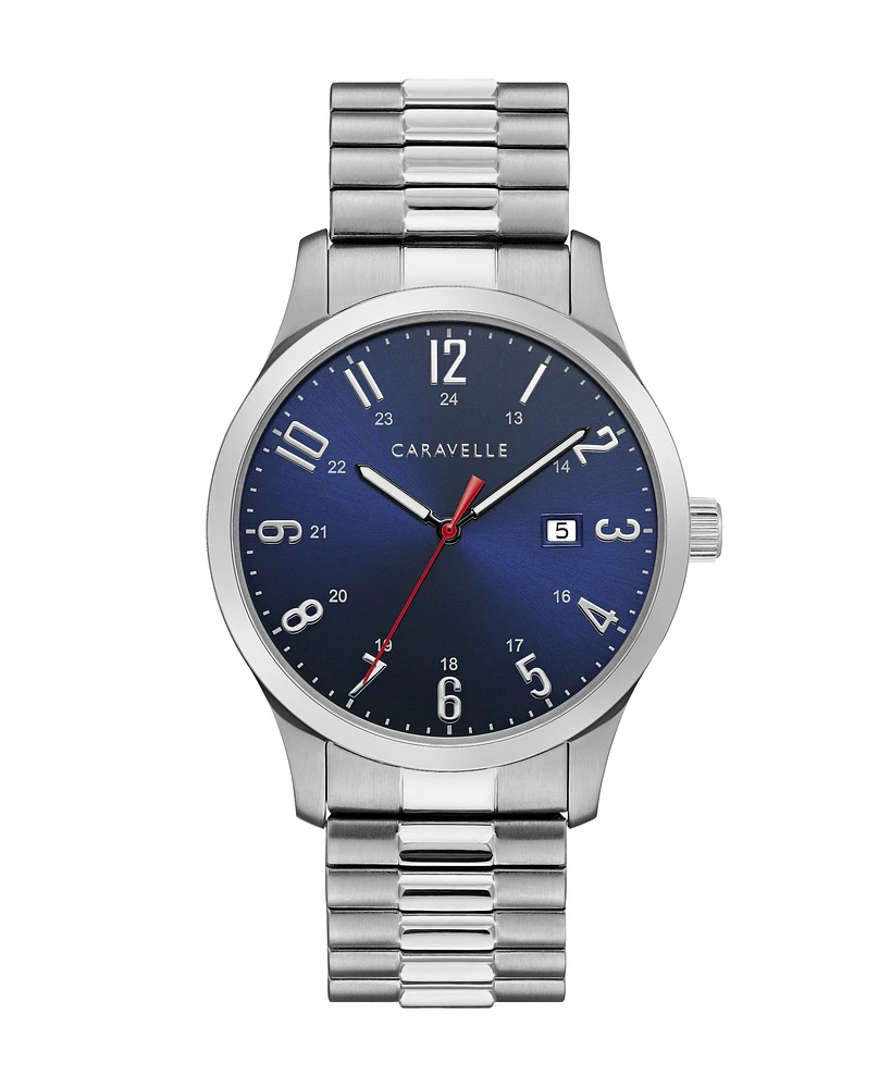 Caravelle NY Watch for Man - Stainless steel & Dark blue dial | Doucet Latendresse