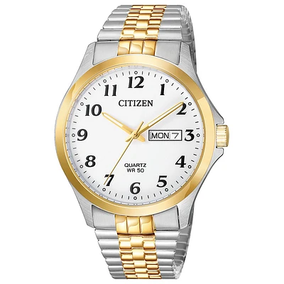 Citizen watch for man - 2 tonestainless steel & White dial (BF5004-93A) | Doucet Latendresse