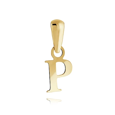 Pendentif lettre ''P'' pour enfant - Or jaune 10K. Color: jaune | Doucet Latendresse