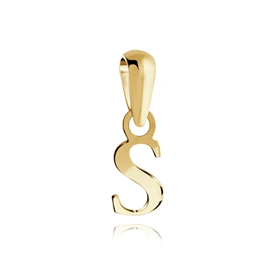 Pendentif lettre ''S'' pour enfant - Or jaune 10K. Color: jaune | Doucet Latendresse