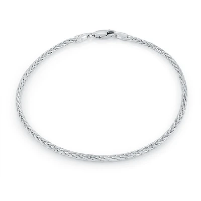 Bracelet 7.5'' for woman - Sterling silver. Color: white | Doucet Latendresse