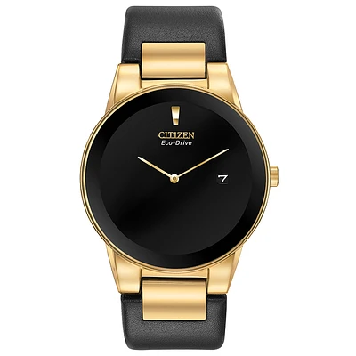 Montre Citizen Eco-Drive pour hommes - acier inoxydable & bracelet en cuir | Doucet Latendresse