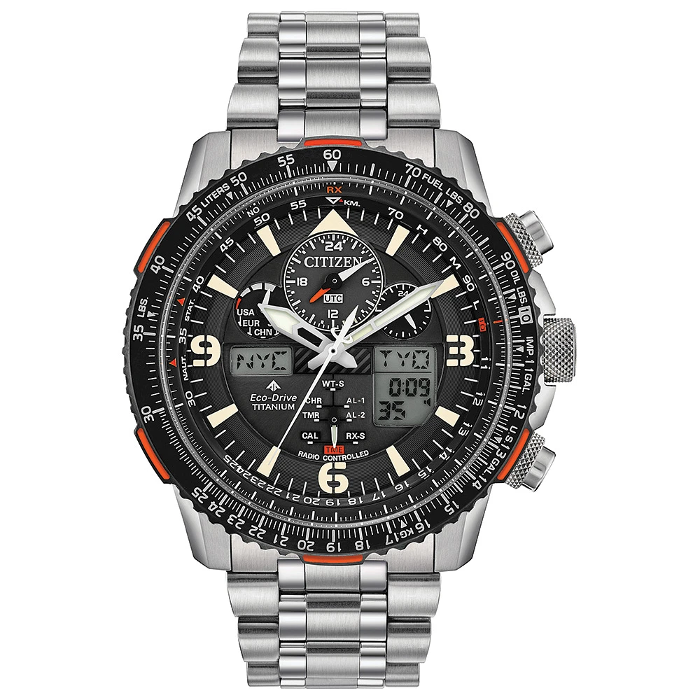 Montre Citizen Promaster Skyhawk A-T en Titane – 45mm, Éco-Drive, Contrôle Radio, Heure Mondiale | Doucet Latendresse