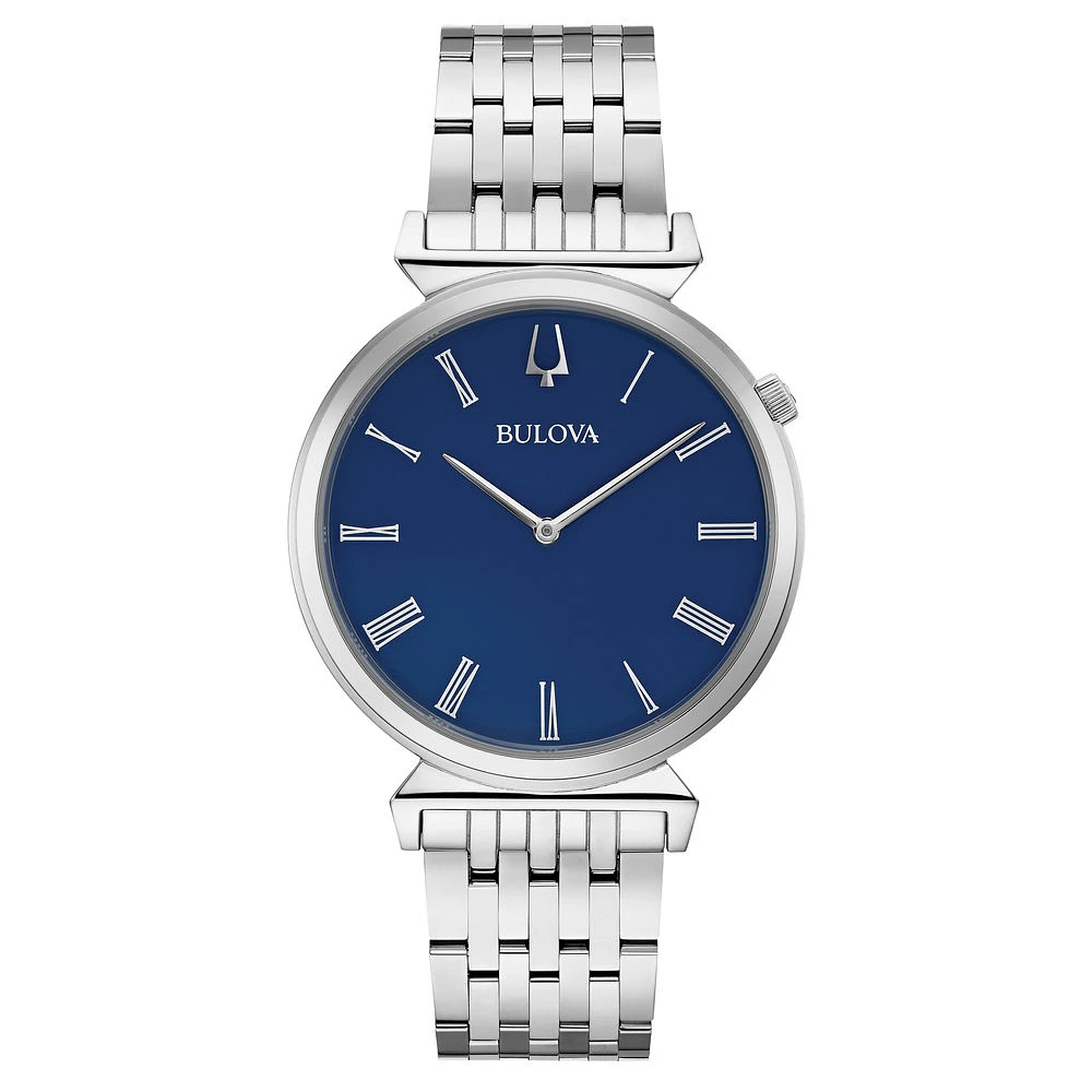 MONTRE BULOVA POUR HOMMES ACIER INOXYDABLE EN CADRAN BLUE | Doucet Latendresse