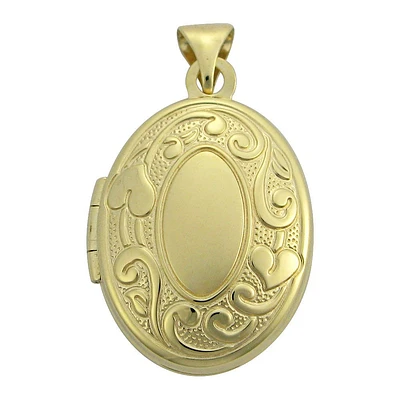 Medallion oval yellow gold 10k. Color: yellow | Doucet Latendresse