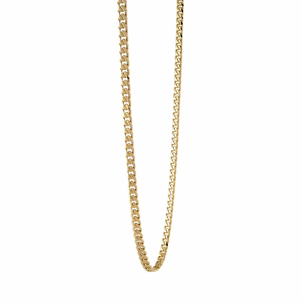 Chaîne gourmette 22'' pour homme - Acier inoxydable jaune. Color: jaune | Doucet Latendresse