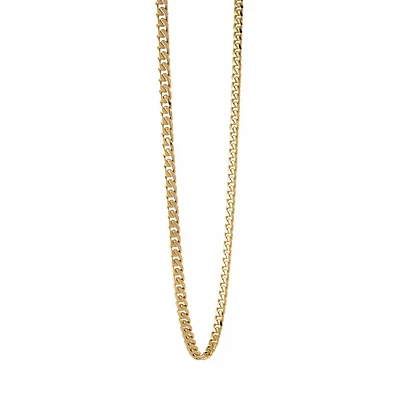 Chaîne gourmette 22'' pour homme - Acier inoxydable jaune. Color: jaune | Doucet Latendresse