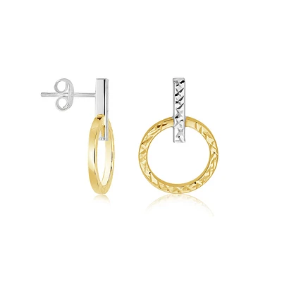 Stud earrings for women - 10K 2-tone Gold. Color: 2 tone | Doucet Latendresse