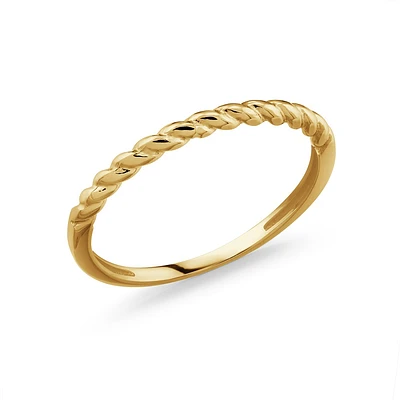 10K twisted ring. Color: yellow | Doucet Latendresse
