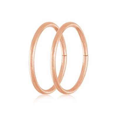 15mm sleepers earrings - 10K rose Gold. Color: pink | Doucet Latendresse