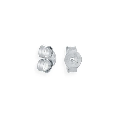 Fermoir papillon en or blanc 10K (prix par unité). Color: blanc | Doucet Latendresse