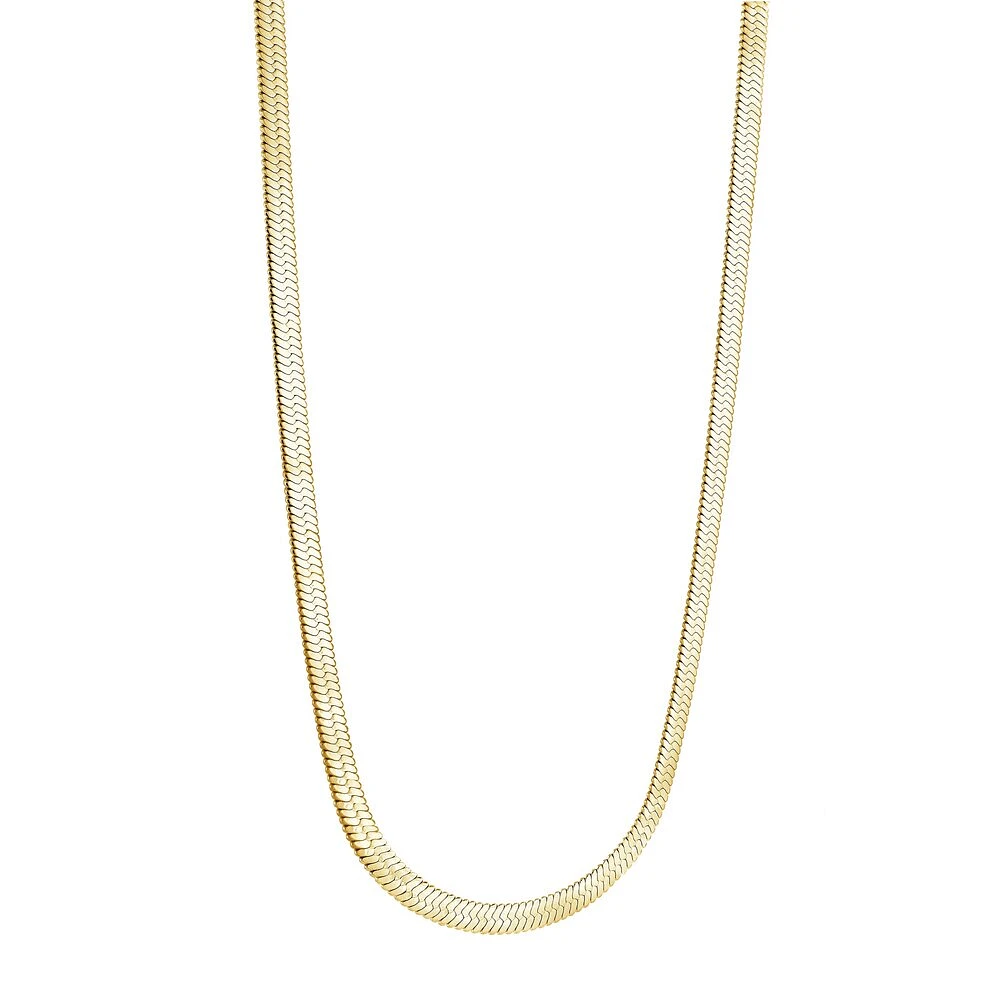 Collier Flate Jaune en acier inoxydable de 16 avec une extension de 3. Color: jaune | Doucet Latendresse