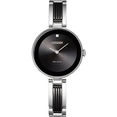 AXIOM watch : two-tone stainless steel bracelet and case with black ion plating. | Doucet Latendresse