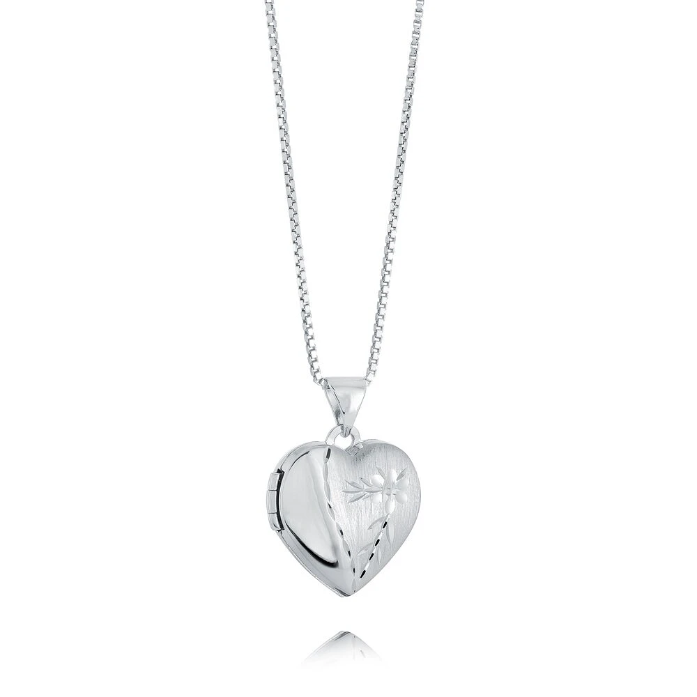 Locket heart pendant in 925 sterling silver