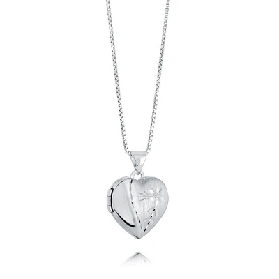 Locket heart pendant in 925 sterling silver