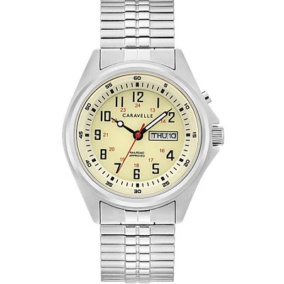 Caravelle Traditional Model :  stainless steel watch for men | Doucet Latendresse