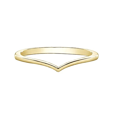 Bague V 10K. Color: jaune | Doucet Latendresse