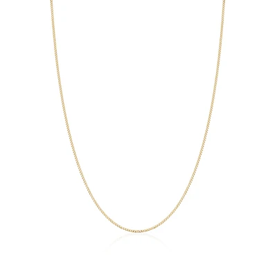 14'' Curb chain for Children - 10K yellow Gold. Color: yellow | Doucet Latendresse