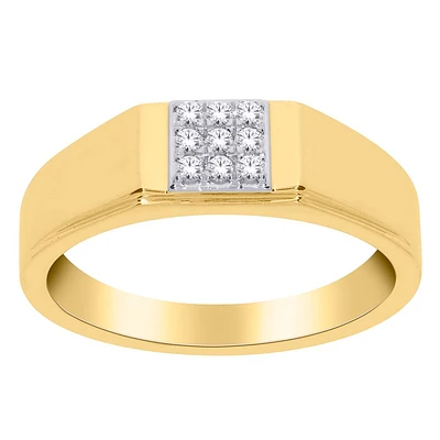 classic pav 10K with diamonds. Color: yellow | Doucet Latendresse
