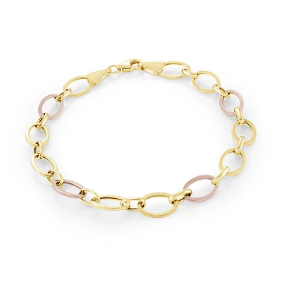 Bracelet pour femme en or 2 tons 10k- 7.5 pouces. Color: 2 tons | Doucet Latendresse