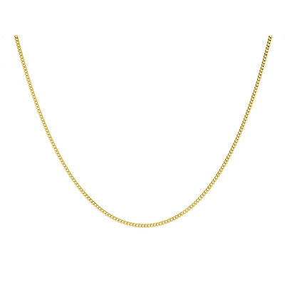 Curb Chain for Ladies 18 inches in 10K yellow Gold - Width: 1.5mm. Color: yellow | Doucet Latendresse