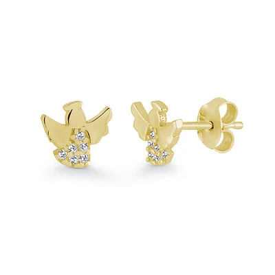 Angel earrings in 10k yellow gold. Color: yellow | Doucet Latendresse