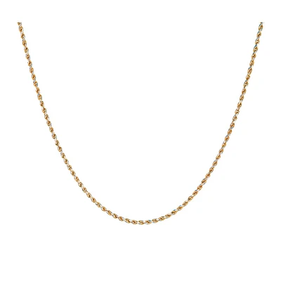 24'' 2mm 10K 2-tone twist chain in yellow and white gold.. Color: 2 tone | Doucet Latendresse