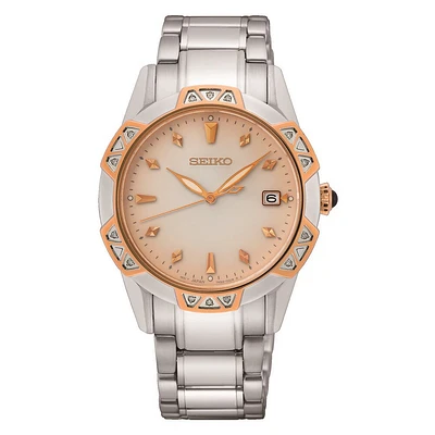 Montre pour femme Seiko- Crystal saphire acier 2 tones | Doucet Latendresse