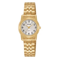 Montre pour femme Lorus- En acier jaune et cadran blanc | Doucet Latendresse