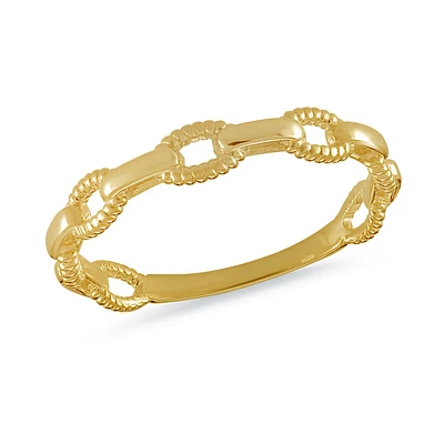 Bague  chaîne 10K. Color: jaune | Doucet Latendresse