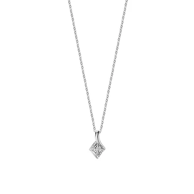 Pendant for woman - 10K gold & Diamonds 4pts
