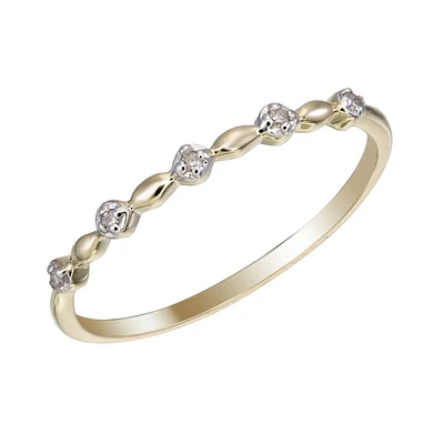Promise ring for women- 10K yellow Gold and 2pts diamonds. Color: yellow | Doucet Latendresse