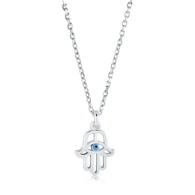 Hamza pendant with chain - Sterling silver. Color: silver | Doucet Latendresse