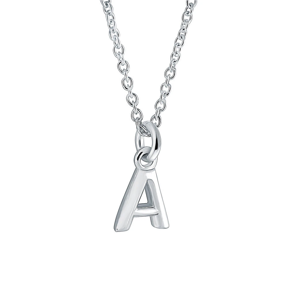 Pendentif avec chaîne pour femme lettre ''A'' - Sterling silver . Color: argent | Doucet Latendresse