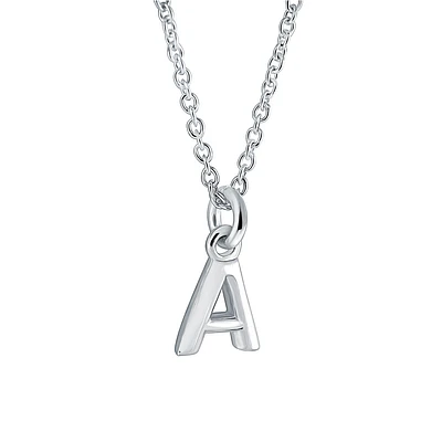 Pendentif avec chaîne pour femme lettre ''A'' - Sterling silver . Color: argent | Doucet Latendresse