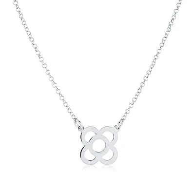 Pendentif fleur pour femme avec chaîne - Sterling silver. Color: argent | Doucet Latendresse