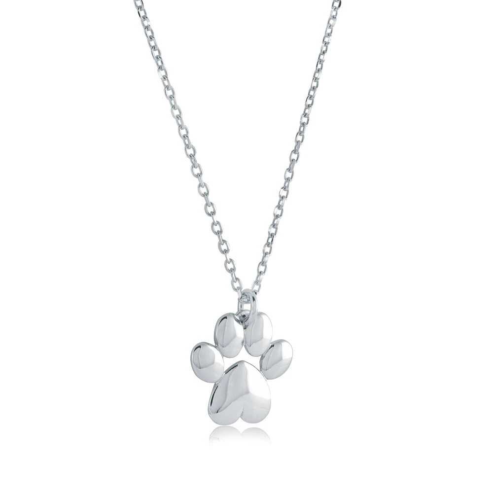 Pendentif patte de chien avec chaîne pour femme - Sterling silver. Color: argent | Doucet Latendresse