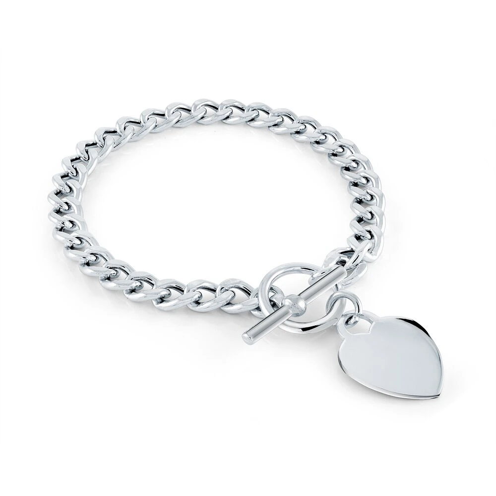 Braclet en argent 925 coeur 7