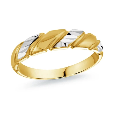 Two-tone ring 10K. Color: 2 tone | Doucet Latendresse