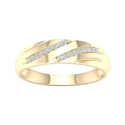 Classic Band -  10k Gold & Diamonds. Color: yellow | Doucet Latendresse