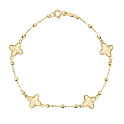 4 Trèfles bracelet - 10k gold. Color: yellow | Doucet Latendresse