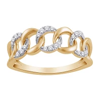 Bague spirale 10K avec diamants. Color: jaune | Doucet Latendresse